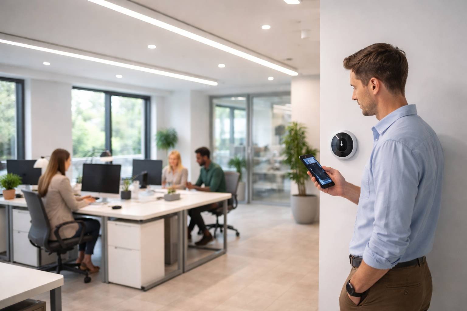 Domótica en oficinas: controla luces, climatización y accesos desde el móvil